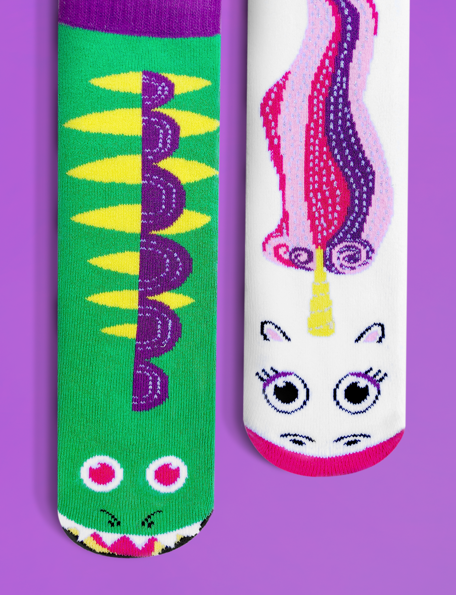 ADULT DRAGON & UNICORN SOCKS-1
