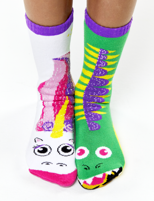 ADULT DRAGON & UNICORN SOCKS-0