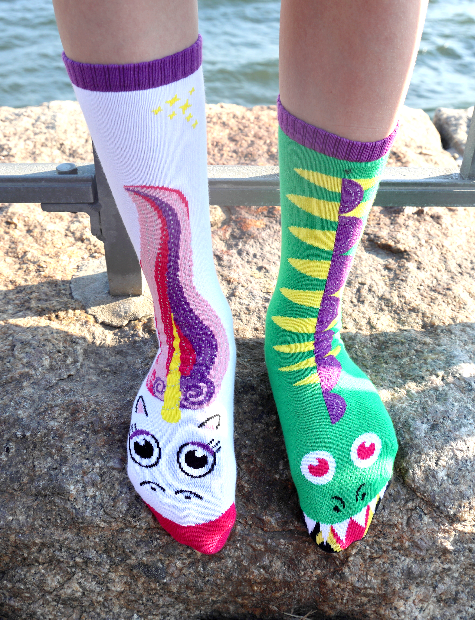 ADULT DRAGON & UNICORN SOCKS-2